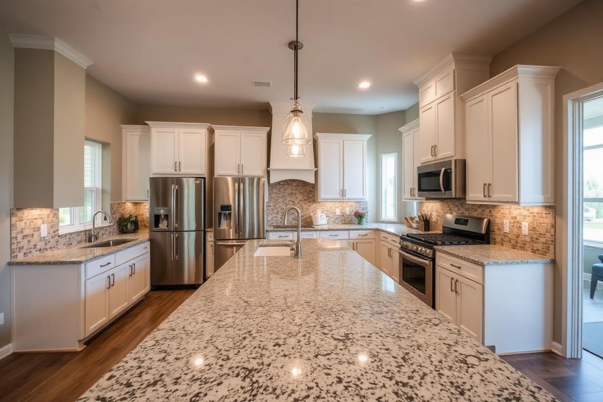 Kitchen with granite countertops in an Alvin, TX home