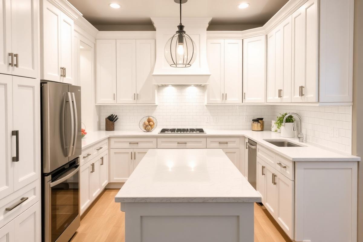 Kitchen with quartz countertops in a Friendswood, TX home