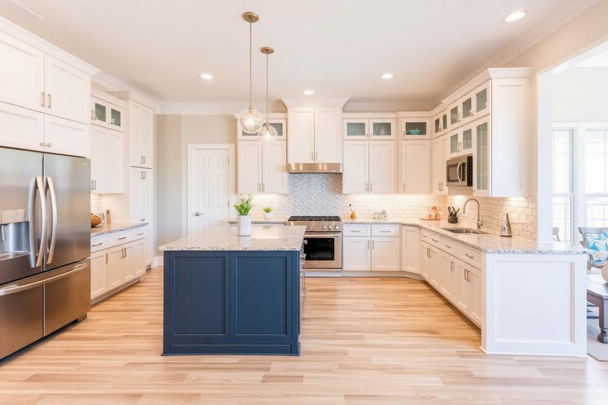 Kitchen with granite countertops in a League City, TX home