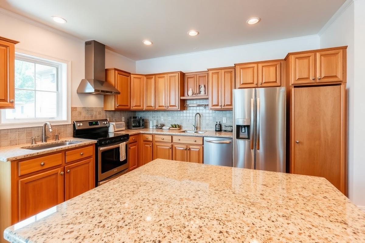 Kitchen with granite countertops in a Rosharon, TX home