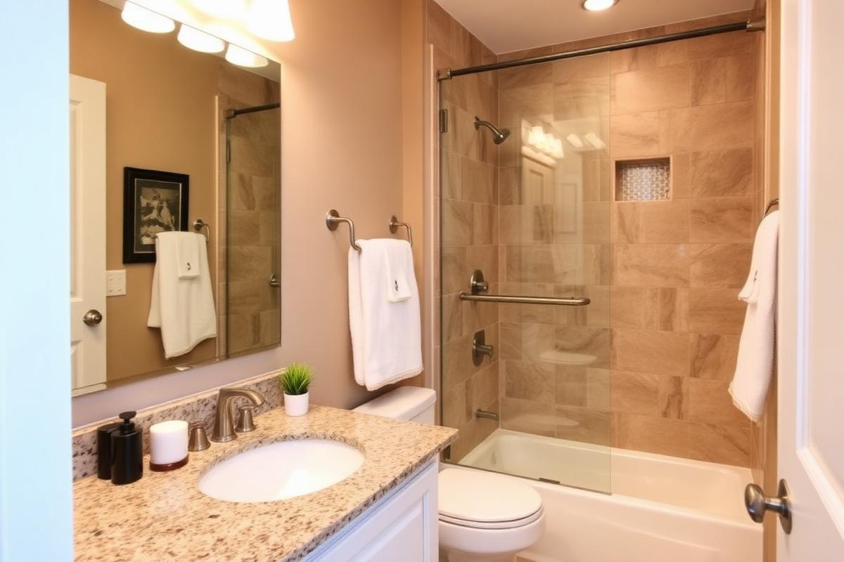 Bathroom remodel with granite vanity in Texas City TX